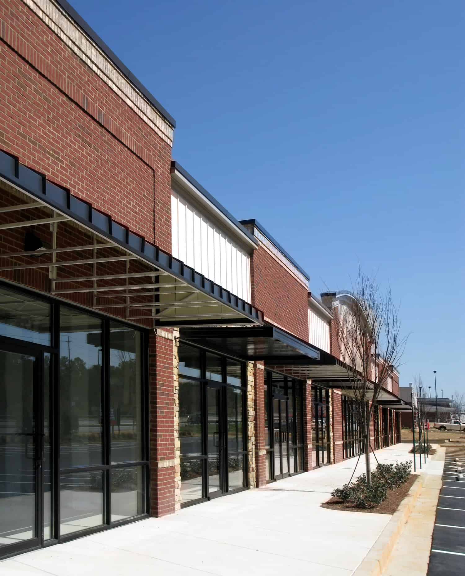 A shopping center under construction